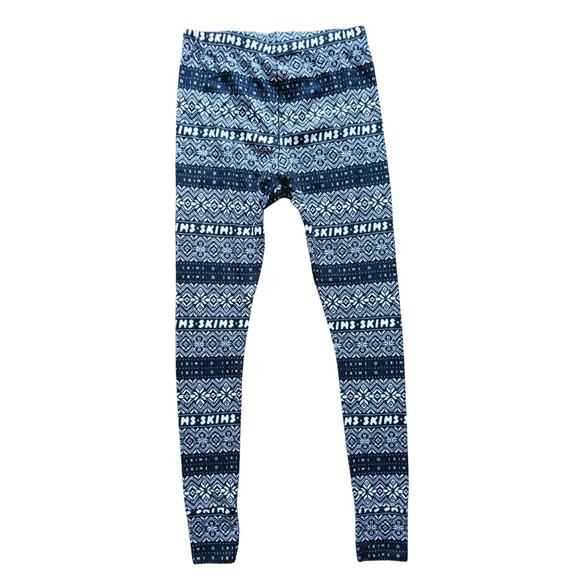 SKIMS Christmas Plush Pointelle Fairisle Henley Pajama Set Modal Medium Holiday - Picture 7 of 14